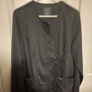 Cherokee brand Gray long sleeve scrub jacket, sz M